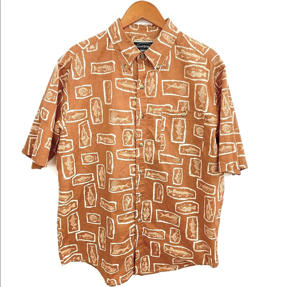 Field & Stream Fish Print Hawaiian Shirt